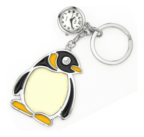 Jas Novedad Unisex Cinturon Fob/llavero Reloj Pinguino Tono 