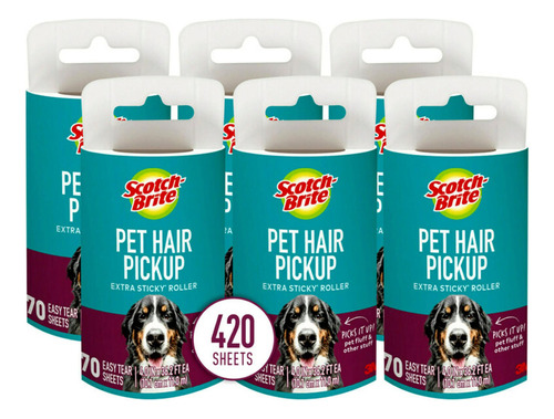Scotch-brite Pet Rodillo De Pelusa Extra Pegajoso Para Pelo,
