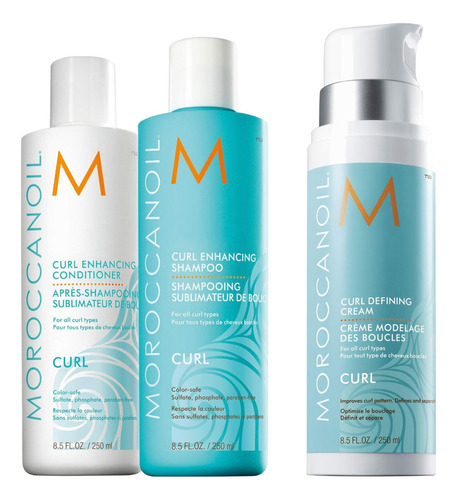 Moroccanoil Curl Shampoo & Acond 250m & Crema Def Rizo 250ml