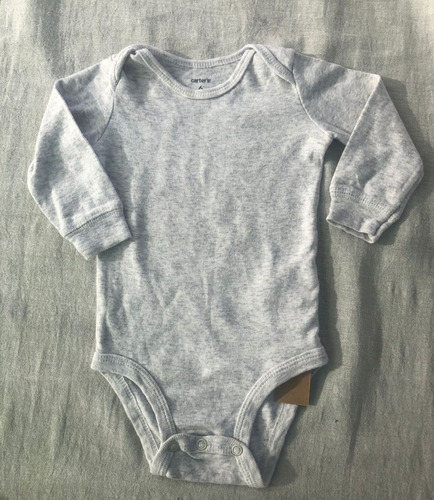 Body Carters Mangas Larga Gris Talle 6 Meses No Cheeky Mimo 