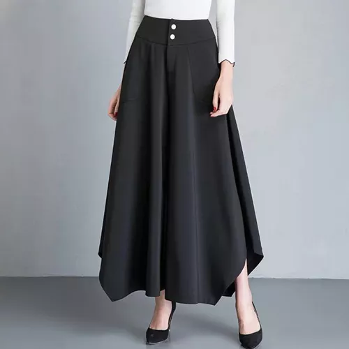 Falda Pantalon Elegante Moda De Cintura Alta Para Dama