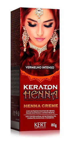 Kit 2 Keraton Henna Creme Kert Vermelho Intenso