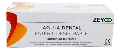 Aguja Dental Estéril Desechable Zeyco 30g (.30x 21mm) Corta