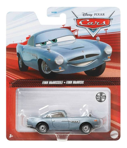 Cars Auto De Metal 1:55 - Finn Mcmissile - Mattel Color Gris
