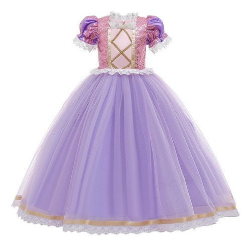 Rapunzel Sofia Princesa Vestido Disfraz Cosplay Para Niños A