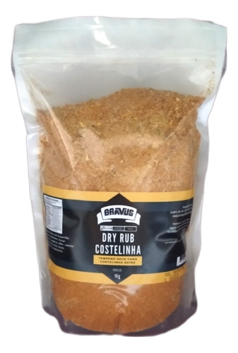 Tempero Dry Rub Costelinha Bravus Bag 1 Kg