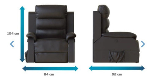 Imagen 5 de 10 de Sillon Reclinable Sofa Poltrona Elevacion Ortopedico