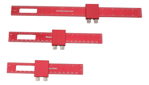 Regla De Carpintería De 3 Piezas De Medición De Aluminio Tip