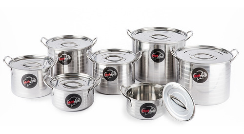 Imagen 1 de 6 de Juego De 7 Ollas Con Tapa Hot Spot Z475 Set Acero Inoxidable