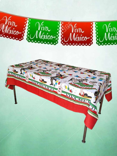 Mantel Rectangular Mariachi Mexicano Fiesta Mexicana 2mx1.5m