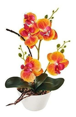 Flores De Seda Con Maceta De 31 Cm De Altura Orquídea ...