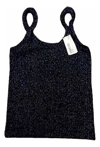 Remera Musculosa Lurex Talle U Azul Noche ( 5 ) 