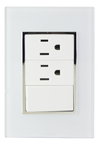 Apagador Y Doble Contacto 4478.0 Venecia Blanco Sanelec
