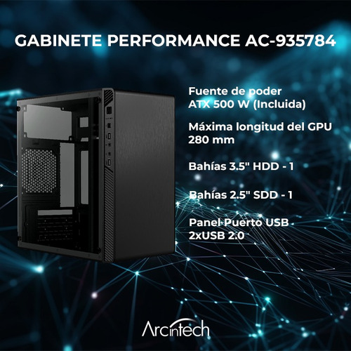 Arcintech Pc Gamer Core I5 12400 12va 32gb Ssd 480gb Wifi