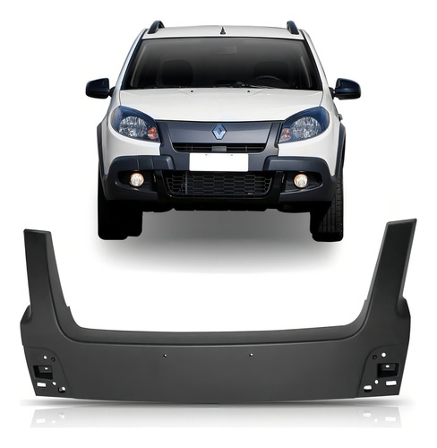 Moldura Parachoque Dianteiro Sandero Stepway 12 A 14 Preto