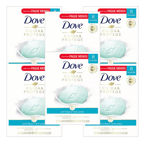Conjunto Sabonete Em Barra Antibacteriano 48un 720g Dove