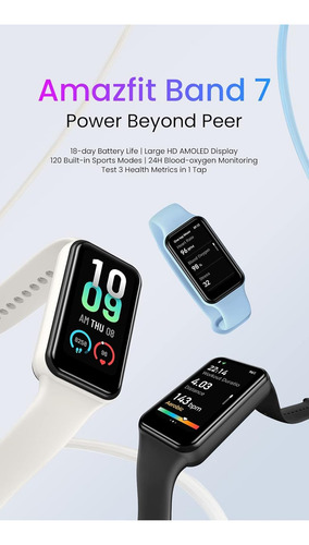 Smartband Amazfit Band 7 Amoled Bateria 28 Dias, Alexa Preto Preto