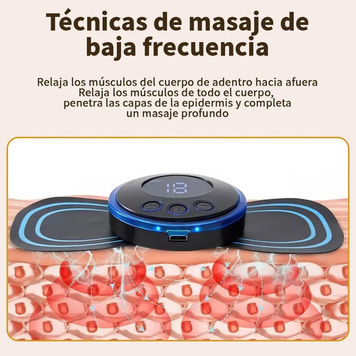 Mini Masajeador Eléctrico Corporal Portátil Con