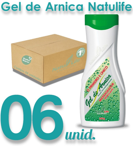 Gel De Arnica 200g Natulife Original 6 Unidades Frete Grátis