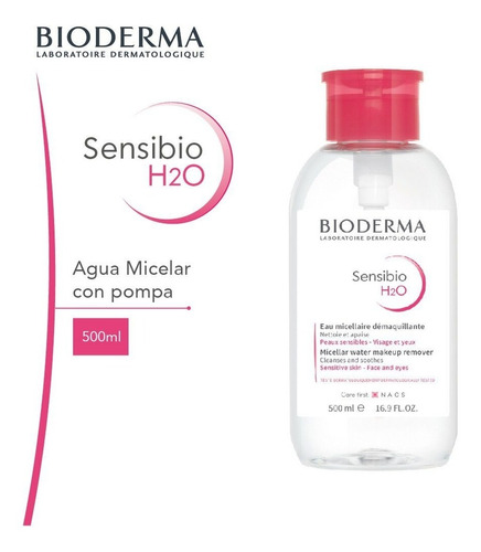 Agua Micelar Con Pompa | Bioderma Sensibio H2o | 500ml