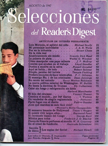 Selecciones Del Reader´s Digest Nº81 Agosto 1947