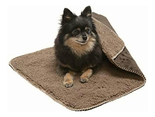 Furhaven Manta De Cama Para Mascotas Para Perros Y Gatos, Color Sherpa & Terry Espresso