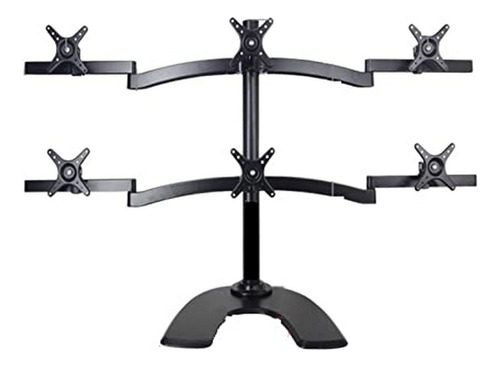 Soporte De Tv Lcd De Mesa Para 6 Pantallas De 10-27 , Ajusta