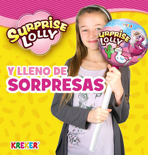 Imagen 5 de 10 de 2 Lolly Surprise Chupetin Gigante 60cm Sorpesas X 2 Kreker
