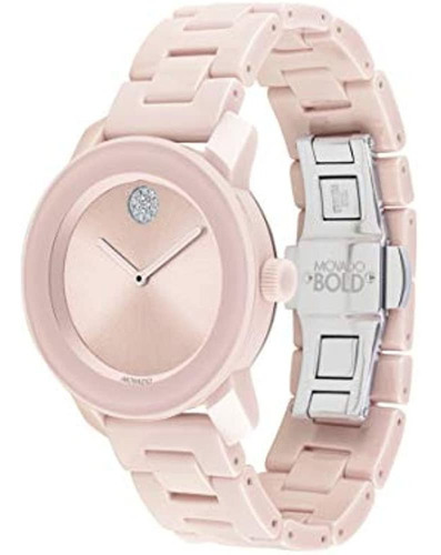 Movado 3600536 Reloj De Cerámica Para Mujer, Diseño De Lunar