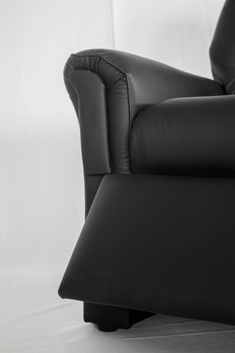 Sillon Reclinable Poltrona Eco Cuero Semi Cama Relax Negro Eco Cuero