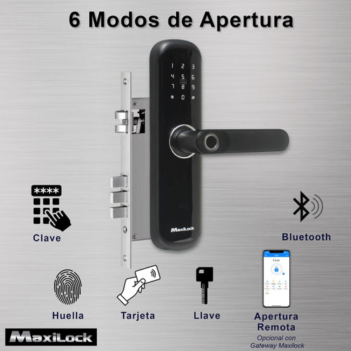 Imagen 2 de 8 de Cerradura Inteligente Maxilock Mxe 20807 - Backset 60