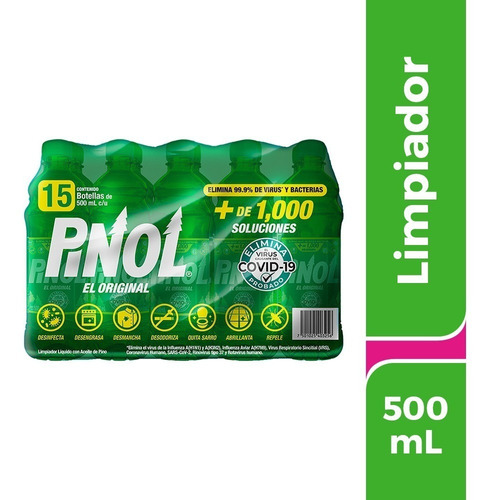 Packx15 Und Limpiador Pinol El Original Multiusos 500 Ml C/u