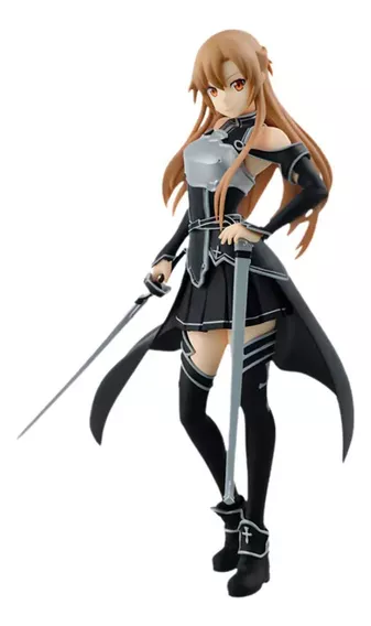 Figura Sword Art Online Asuna Yuuki Anime Video Juego Negro