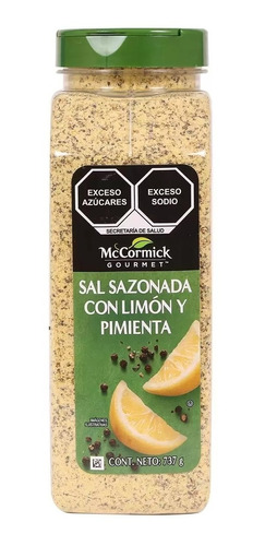 Sazonador Pimienta Molida Y Limon Mc Cormick Gourmet 737 G