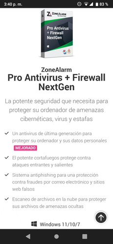 Zonealarm Antivirus+ Firewall Entrega De Cd (formato Fisico)