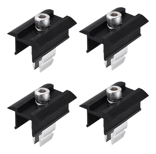 4 Clips Intermedios De Aluminio Para Montaje De Paneles
