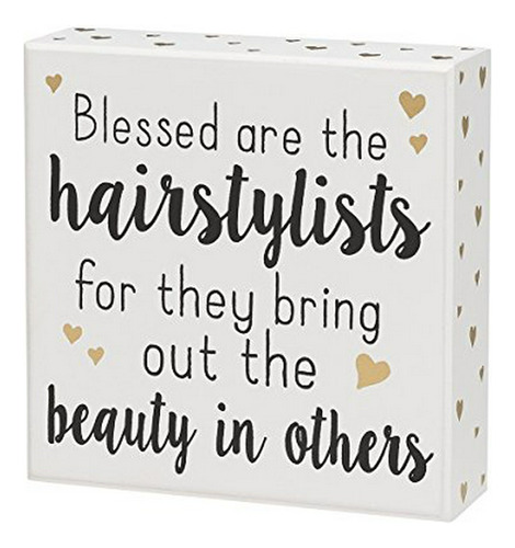 Señales - Collins Blessed Are The Hairstylists Box Sign Cs-9