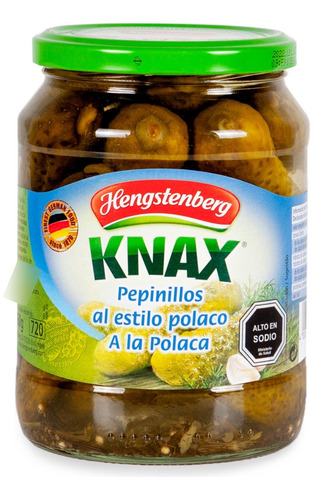 Pack Pepinillos A La Polaca Knax Hengstenberg 720gr 6 Un