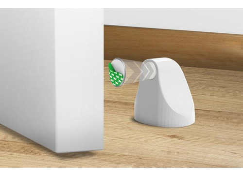 Imagem 3 de 3 de Kit 2 Trava Portas Magnético Cromado Universal Comfort Door