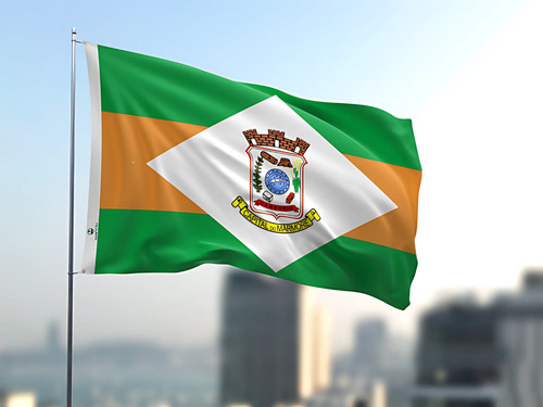Bandeira Do Município De Camboriú Uma Face Estampada90x128cm