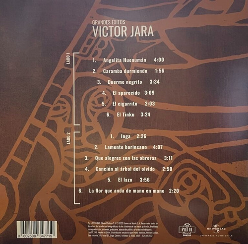 Imagen 2 de 2 de Vinilo Jara Grandes Exitos Vinilo Nuevo Sellado