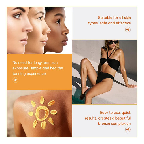 Crema Bronceadora Olauty 80 G Crema Bronceadora Corporal Sin