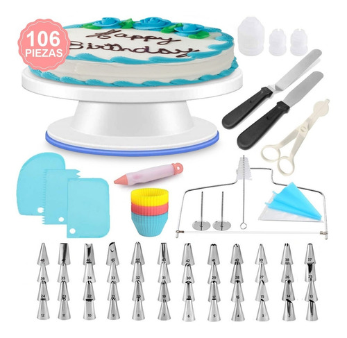 Imagen 1 de 8 de Kits De Decoración De Tartas 106 Piezas