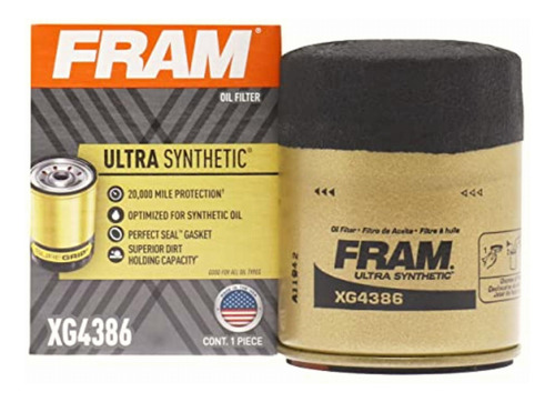 Fram Xg4386 Ultra Spin-on Oil Filter With Sure Grip