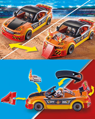 Playmobil Stunt Show Auto De Acrobacias Crashcar 60 Piezas