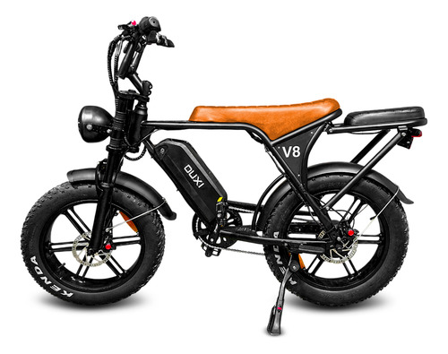 Bicicleta Elétrica Com Autonomia De 50 Km Bateria Durável V8