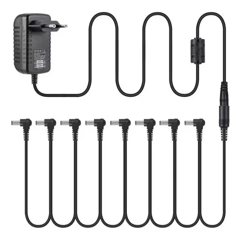 comprar Cable Pulpo 8 Way+fuente De Poder Para Pedales De Guitarra.
