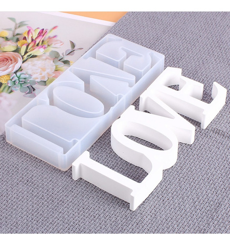 Imagen 5 de 8 de Love - Molde De Silicona Para Manualidades (20,3 X 8 X 2,2 C