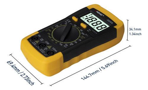 Medidor De Volt Tester Amperímetro Lcd Voltímetro Ohmímetro
