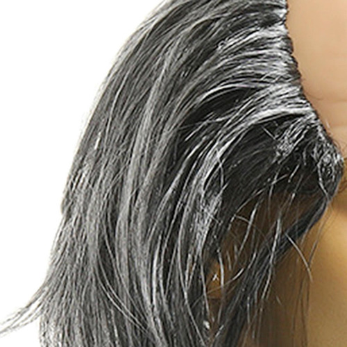 Peruca Careca Para Fantasia De Halloween, Cabelo Liso E Gris